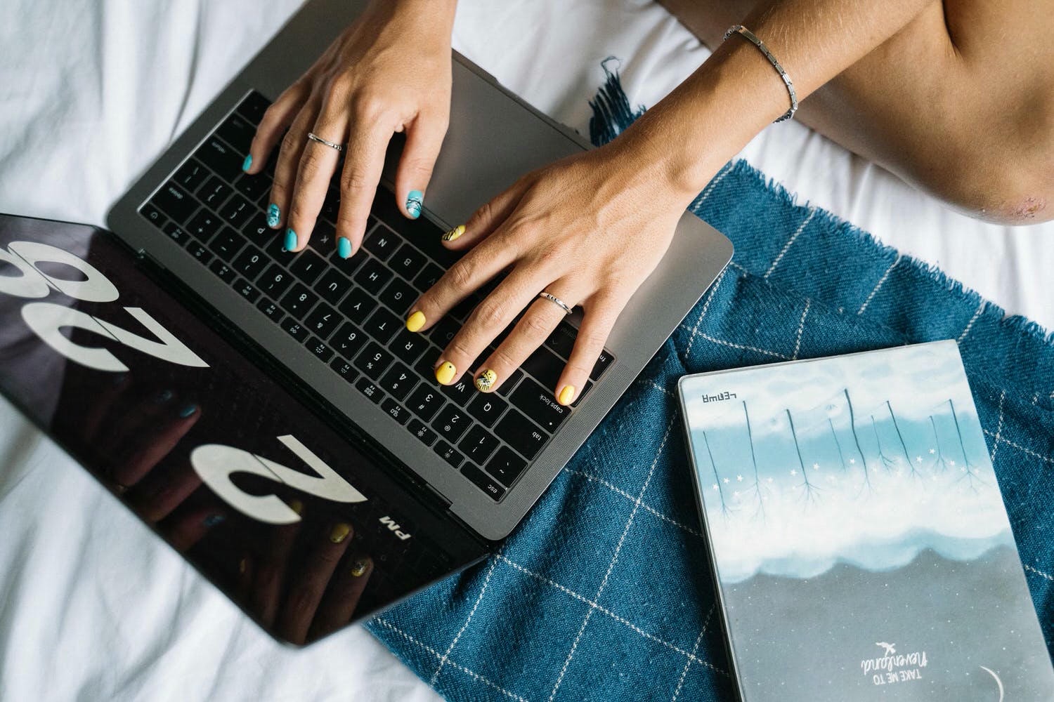 person using a laptop